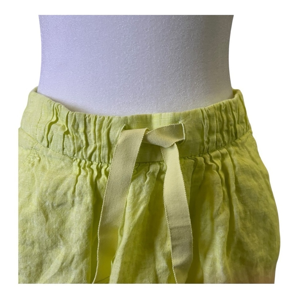 J. Crew Neon Lime Green 100% Linen Skirt Size 0 - Picture 3 of 7